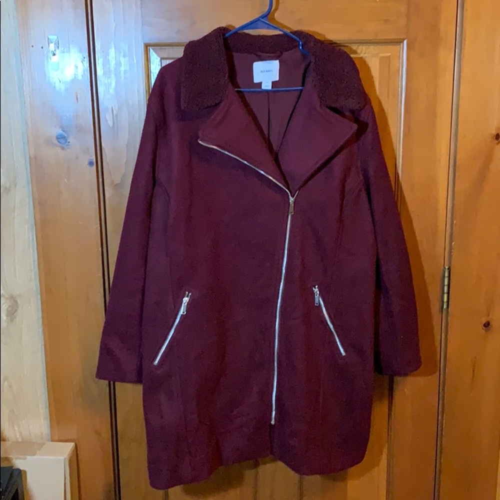 Woman’s old navy coat